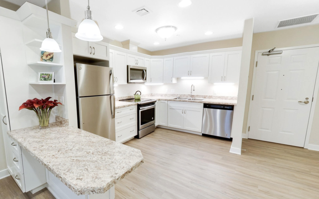 Kitchen of a 1-bedroom senior apartment in Lancaster PA