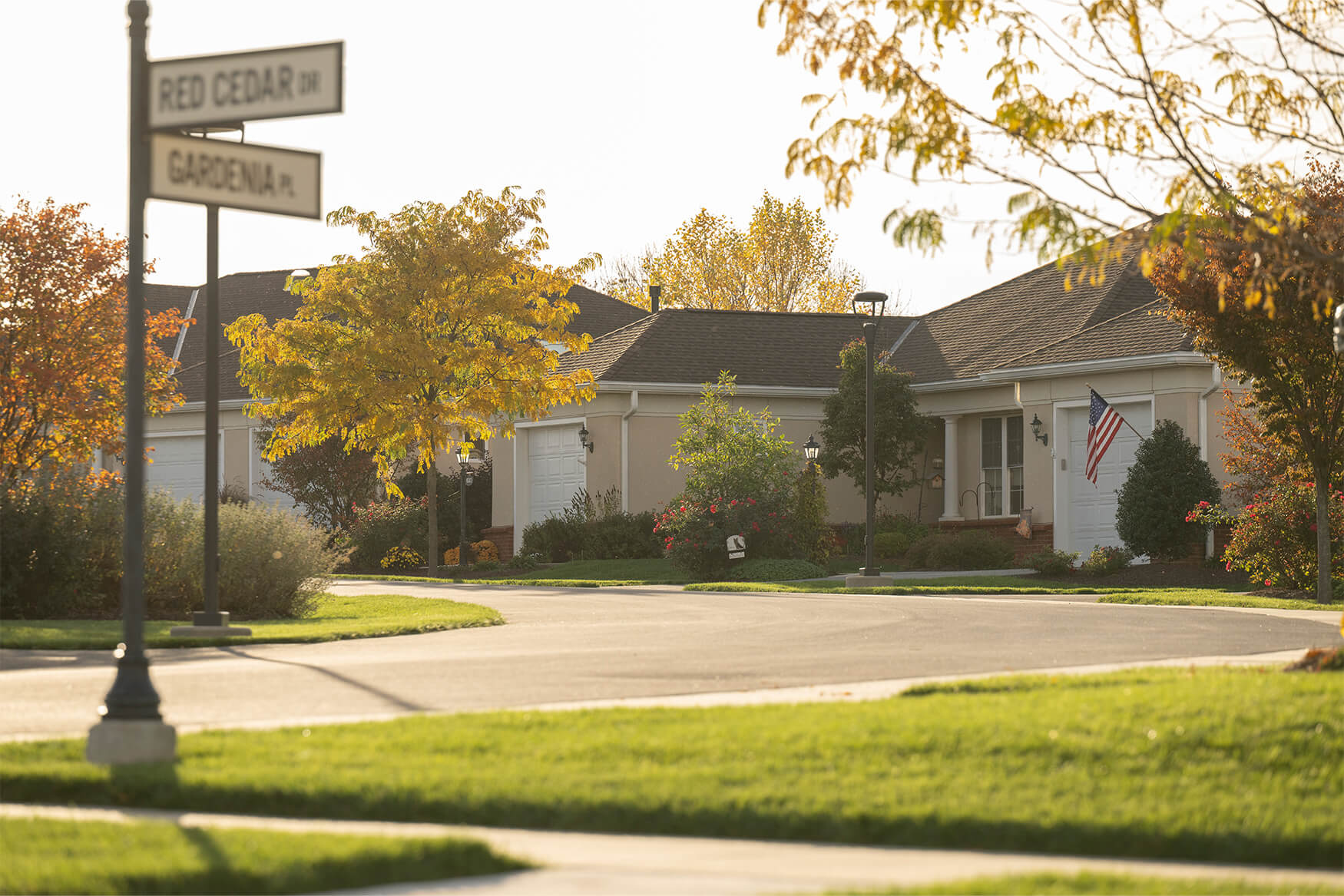 Woodcrest Villa neighborhood street
