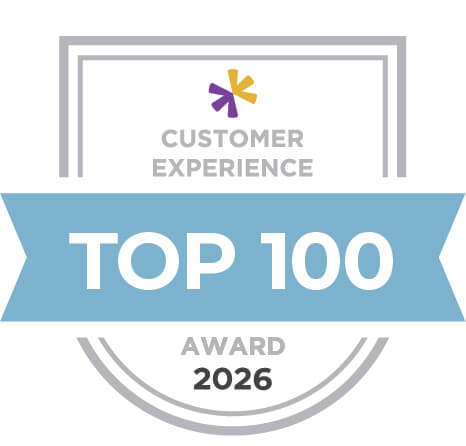 Activated Insights customer experience top 100 2026 award badge